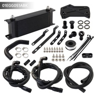 14 Row AN8 Oil Cooler Kit For VW Audi VAG Golf GTI /R MK7 DQ381 DQ380 DQ500 7DSG 2.0 TSI Engine Alum
