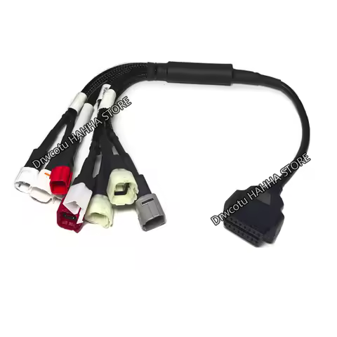 For Yamaha Suzuki Kawasaki Honda BS6 8in1 Bike Cable OBD One-to-many Extension Wire Compatible with