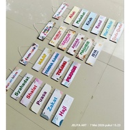 WALL DECORATIONS, PILLARS OF FAITH, ISLAM, MAGIC WORDS, 5 TIME SLIP. FROM CARDBOARD