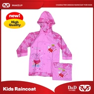 D&D | H801 Character Design Kids Raincoat Kapote Jacket with Hood and Pocket Spider Man, Cars, Capta