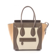 【二手】 CELINE Luggage Micro Shopper 手提包，象牙色/米色/摩卡皮革，女士，二手 B