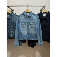 H&M DENIM DISSTRESSED TYPE 3 JACKET DENIM TRUCKER SECOND ORIGINAL