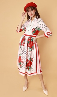 QUINCE Long-Sleeve Collared Dress