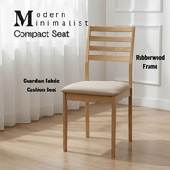 🇲🇾 Dining Chair Modern Rubberwood with Gurdian Fabric Compact Seat, Kerusi Cafe Style Meja Makan