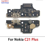 USB Charger Charging Port Flex Cable Connector Microphone Board For Nokia C21 Plus