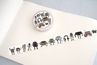 耳機狗音響人紙膠帶 共有820幾隻音響怪物1.5x1000cm 日本和紙