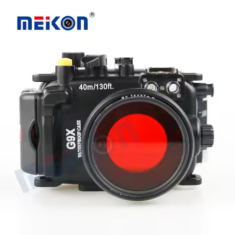 40m / 130FT Underwater Waterproof Camera Housing Diving Case for Canon PowerShot G9X G9X mark II + 6