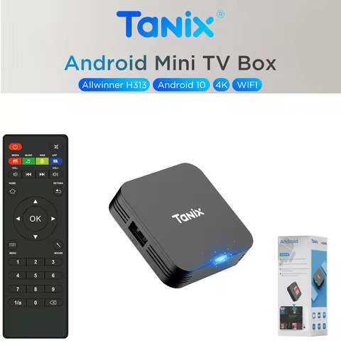 TANIX TX1 Allwinner H313 Android 10.0 Quad Core 4K Video Mini Media Player 2.4G Wifi RAM 1GB 2GB ROM
