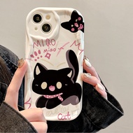 HITAM Casing for Samsung J2 Prime Samsungj2 Prime J2Prime Samaung Galaxy J2 Prime Samsumg J2 ACE G534 J2ACE Case HP Softcase Cute Casing Phone Cesing Soft Cassing Black Cat Q Version for Sofcase Cashing Chasing Case