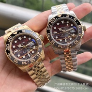 Hot Style High-End Sense Green Nice Series Business Automatic Mechanical Watch Double Turn Ceramic R