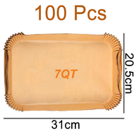 (Roy) Rectangle Disposable Air Fryer Paper Non-Stick Airfryer Baking Paper Liner Oilproof Oven Pad