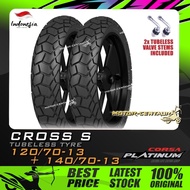 TAYAR KOMBO CORSA PLATINUM TUBELESS TYRE CROSS S 120/70-13 + 140/70-13 FOR YAMAHA NMAX 150 155