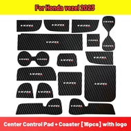 High quality For Honda vezel 2023 carbon fiber Car Interior Door Slot Pad Waterproof Dustproof Cup Holders Coaster Anti-Slip Mat Accessories