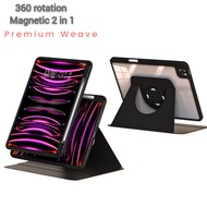 เคสแม่เหล็กถอดปกได้ หมุนได้รอบด้าน New Magnetic Detachable Crystal case for iPad Air6m2 Air7M3 11นิ