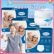 【Oldlaiben】10PCS Adult Diapers Unisex Disposable Diapers Absorbent Elderly Incontinent Pants M/L/XL