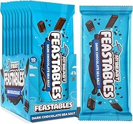 Feastables by MrBeast Dark Chocolate with Sea Salt KING Size Chocolate Bar, 2.1oz (60g), 10 count