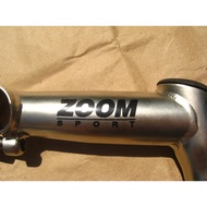 ZOOM Steel Gooseneck 25.4mm Diameter Large Head Tube Grained Front Fork Use 105mm Titanium Color