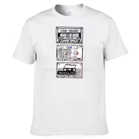 Fashionable T Shirt Men Tshirt K7 Metal Mix Youth T-shirt Band Tees Classic Cassette Print 3D Clothe