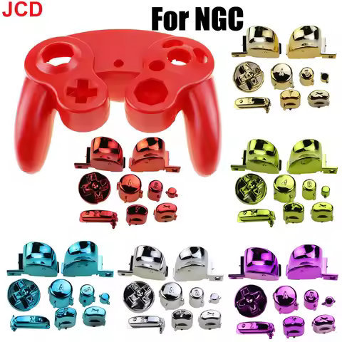 JCD 1set For Gamecube NGC Game Controller Electroplating Button Keys ABXY Z Keypads L R Buttons Repl