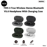 REMAX TWS-3 True Wireless Stereo Bluetooth V5.0 Headphone with Charging Case Earbuds Gaming Earbuds 