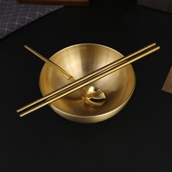 Brass Gold Rice Bowl Copper Bowl Household Copper Supplement Tableware Brass Bowl Eating Bowl Gift-g