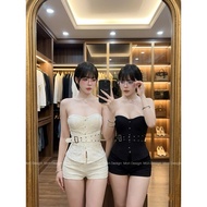 Strapless bra Set with Shorts