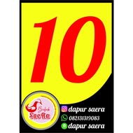 A6 size table number