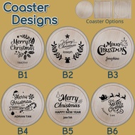 Personalised Engraving Wooden Coaster | Christmas | Xmas | Gift