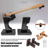 NARCISSUS13A0E 2Pcs Baseball Bat Holder, Softball Bat with Screws Hockey Stick Stand, Wooden Portabl