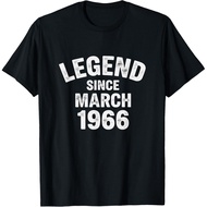 60th Anniversary Birthday Decoration For Men March 1966 60th T-Shirt