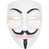 Topeng Hacker V for Vendetta untuk Kostum Cosplay Halloween dan Aksesori Pesta