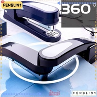 FENGLIN Stapler, Heavy Duty Effortless Long Stapler, Multi-Purpose Multifunction Metal 360 Degree Rotary Heavy Duty Stapler Bookbinding Supplies