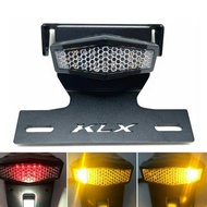 กรอบป้ายทะเบียนตัวกำจัดบังโคลนรถที่ติดท้ายไฟ LED สัญญาณไฟเลี้ยวสำหรับ KAWASAKI KLX125 KLX 150 KLX150