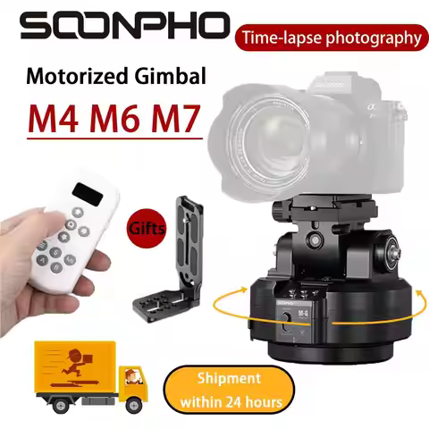 SOONPHO M4 M6 M7 Motorized Panoramic Tripod Head Wireless Remote Control Heads AI Face Tracking Phon