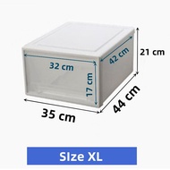 【i.Rumah】 5L/13L/21L/36L Stackable Storage Box Multipurpose Plastic Wardrobe Drawer Rack