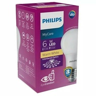 Philips 6 Watt Mycare White LED Lamp Yellow/ 6w Bulb Replace Philip 6.5 Watt 6.5W Philips LED Bulb