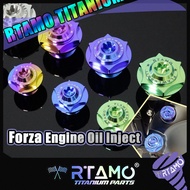 RTAMO Titanium Gr5 Forza Engine Oil Bolt Inject Big+Small Fit For Forza350 ADV350 2 Pieces Combo