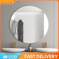 Acrylic Round Mirror Bathroom Mirror  Makeup Mirror Decorative Mirror Cermin Bulatan Wall Mounted Mi