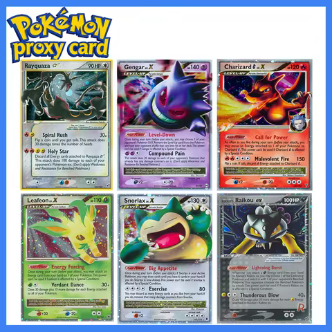 PTCG Cards Rare Holo Cards Charizard Gengar Rayquaza Deoxys Arceus Game Collection Foil Single Cards