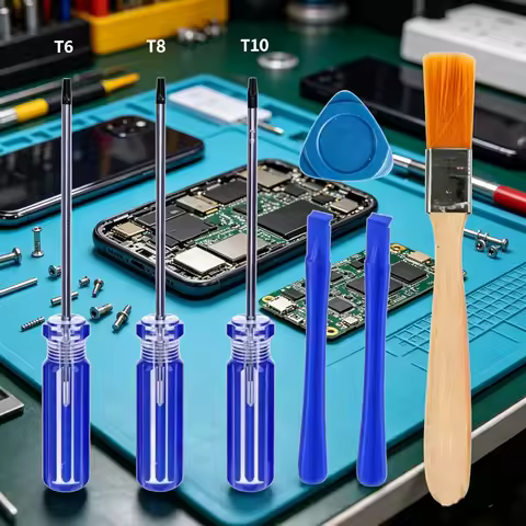 Teardown Tool Set, for Xbox One S Elite 1 2 Controller, T6 T8 T10 Screwdriver Crowbar, Game Console 