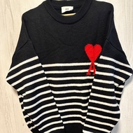 AMI Paris羊毛條紋毛衣 L號