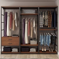 Wardrobe Clothes Rack Hanger Rack Floor Standing Household Bedroom Simple Double-layer Open Wardrobe