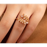 Jewelry Anti-Rust Diamond Ring Fuji Titanium Boutique Nels C37 Women's Gold Plated Anti-Rust Ring Co