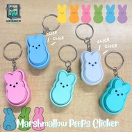CLICKER - Webber 3D Print : Marshmallow Peeps Clicker Keychain - Sweet Fidget Toy