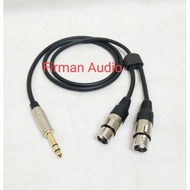 Audio Cable 4-6mtr Jack Akai 6.5mm Stereo To 2 XLR Female Branch