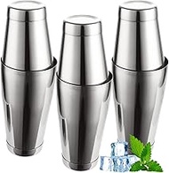 6 Pcs Cocktail Shakers Professional Bar Shaker Boston Shaker Set Stainless Steel Martini Shakers Dri