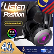 🔥Ready Stock🔥JUYOG Headset Gaming G58 7.1 Virtual RGB Light  Headphone With Microphone Wired Headset