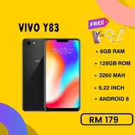Vivo Y83 6GB RAM 128GB ROM (Original Second) 3 Months Warranty Free Cover/Tempered Glass/Cable HANDPHONE MURAH