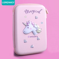 LORDWEY Cute 3D Cartoon Universe Pencil Cases Large Capacity Mulfunction Kawaii Unicorn School Stude