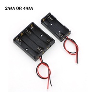 1.5V Slot AAA Battery Case Battery Box AAA Battery Holder With Leads wire With 2 4 Slots AAA 3A 6v 2